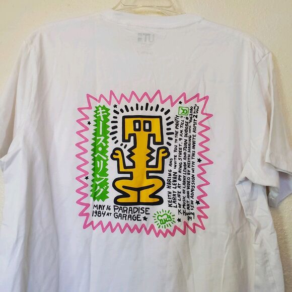 Uniqlo x Keith Haring White T-shirt Mens Sz L Invitation To Party Of Life 1984 - Picture 11 of 15